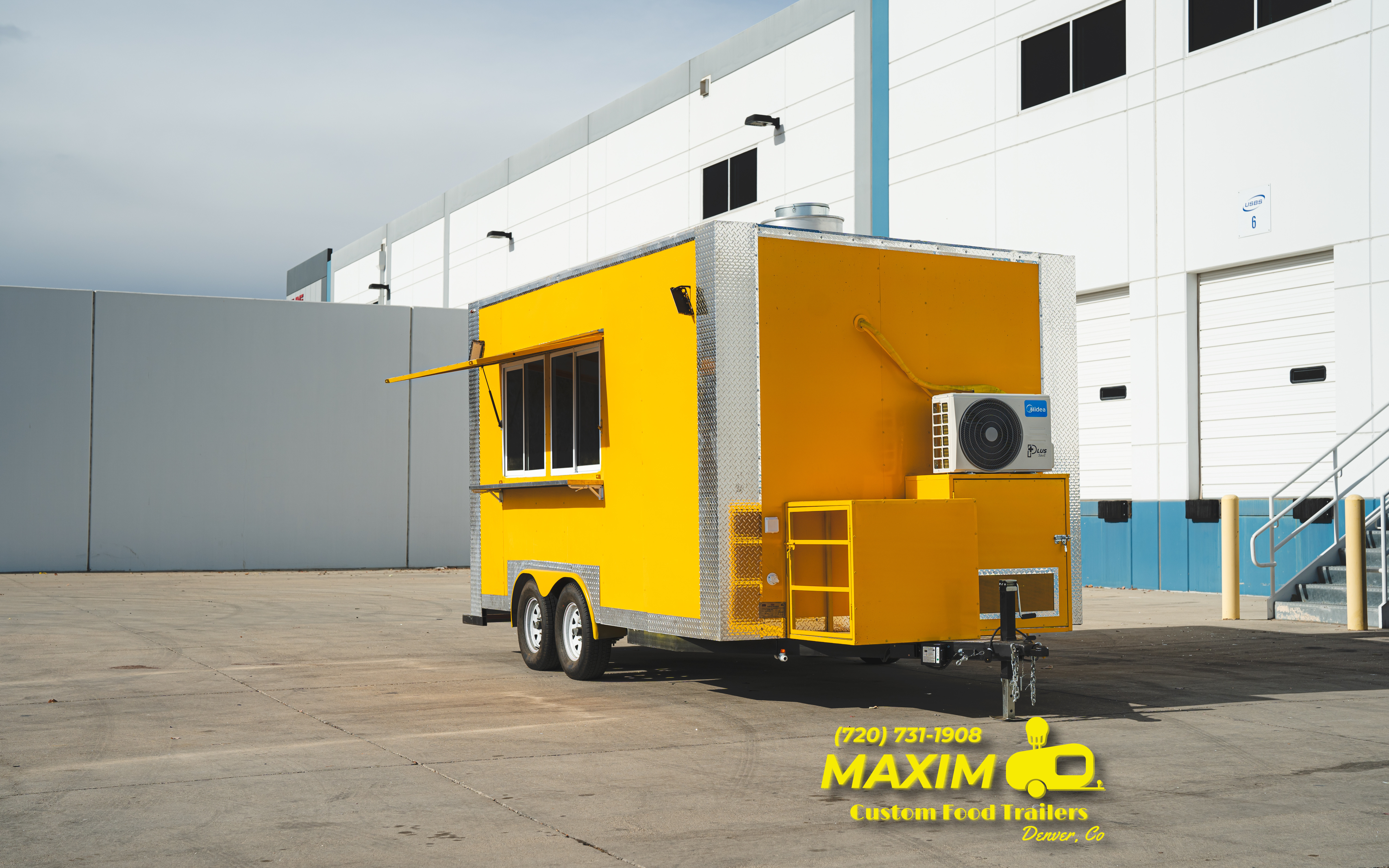 16 Ft. Orange MAXIM Food Trailer