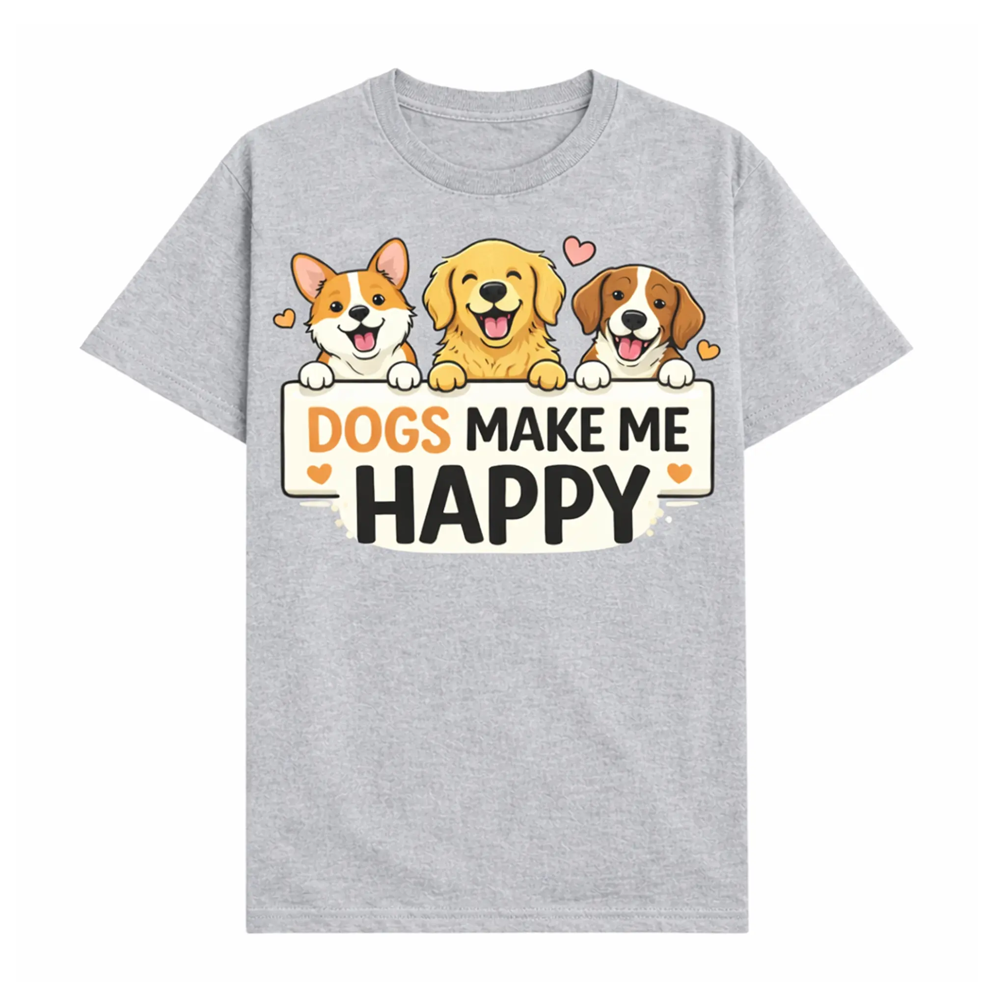 Dog Lover Shirt – Dogs Make Me Happy Tee