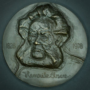 A Tribute to Henrik Ibsen: Anders Nyborg's Bronze Double Medal by Nils Aas