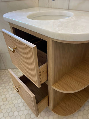 Vanity Unit with Convex oak fronts in frame with dovetail drawers.jpg