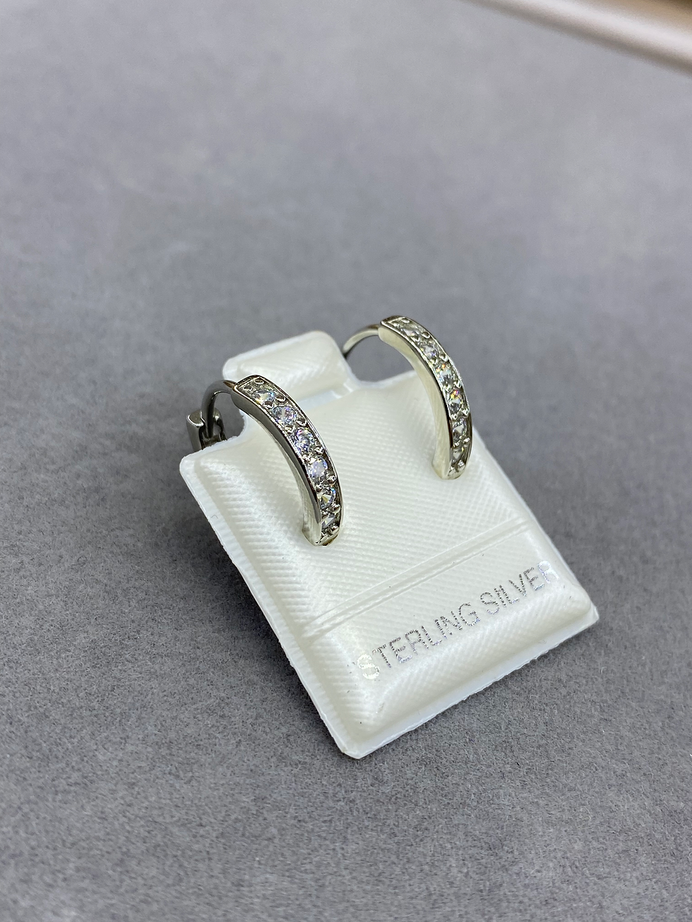 SE0525.21 Arracada Plata 925 baño Rodio