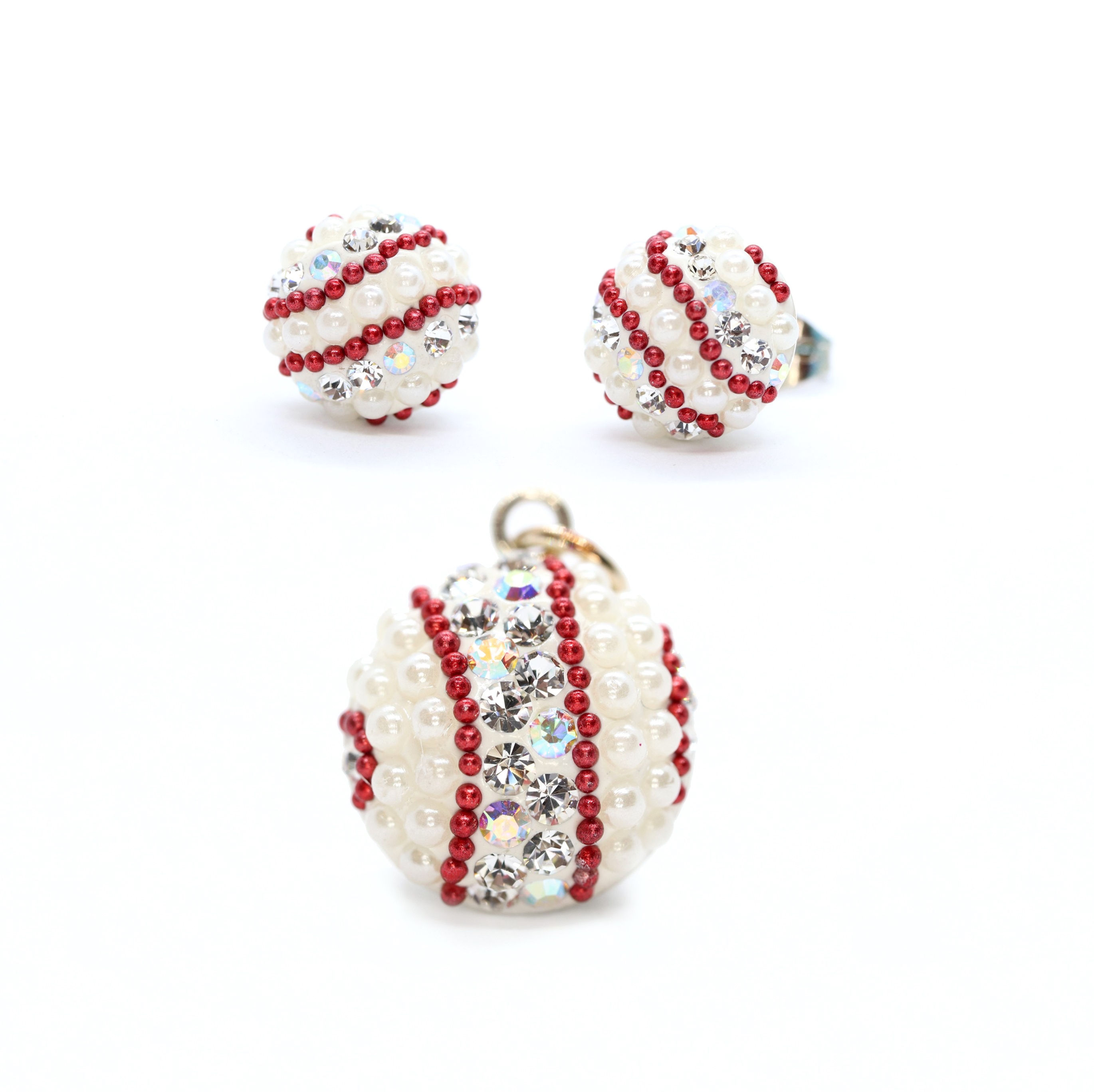 SPK53598  Set Círculos Cristales Swarovski y Microperlas