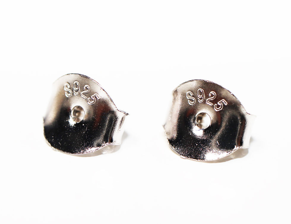 Miniatura: EB1006 Aretes Barra 5 Czs Negras Plata .925 Baño Rodio