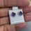 Miniatura: SE0525.22 Arete Plata 925 baño Rodio Zirconia Morada