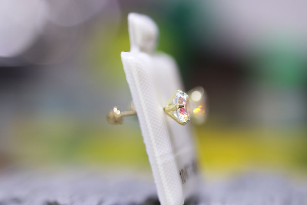 Miniatura: BOL05T Broquel oro 10K Recto 5mm Tornasol
