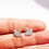 Miniatura: EA0150 Aretes Cisne Plata .925 Baño Rodio