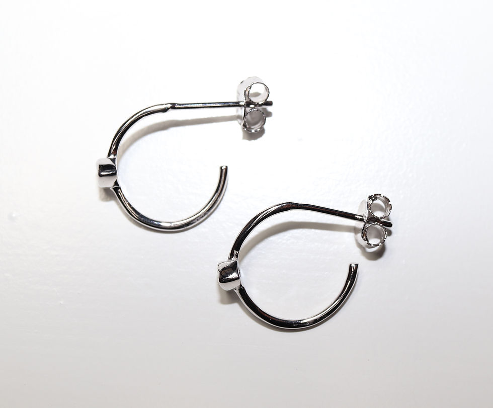 Miniatura: EB00999-2 Arracadas Ojos Cz Claras Plata .925 baño Rodio