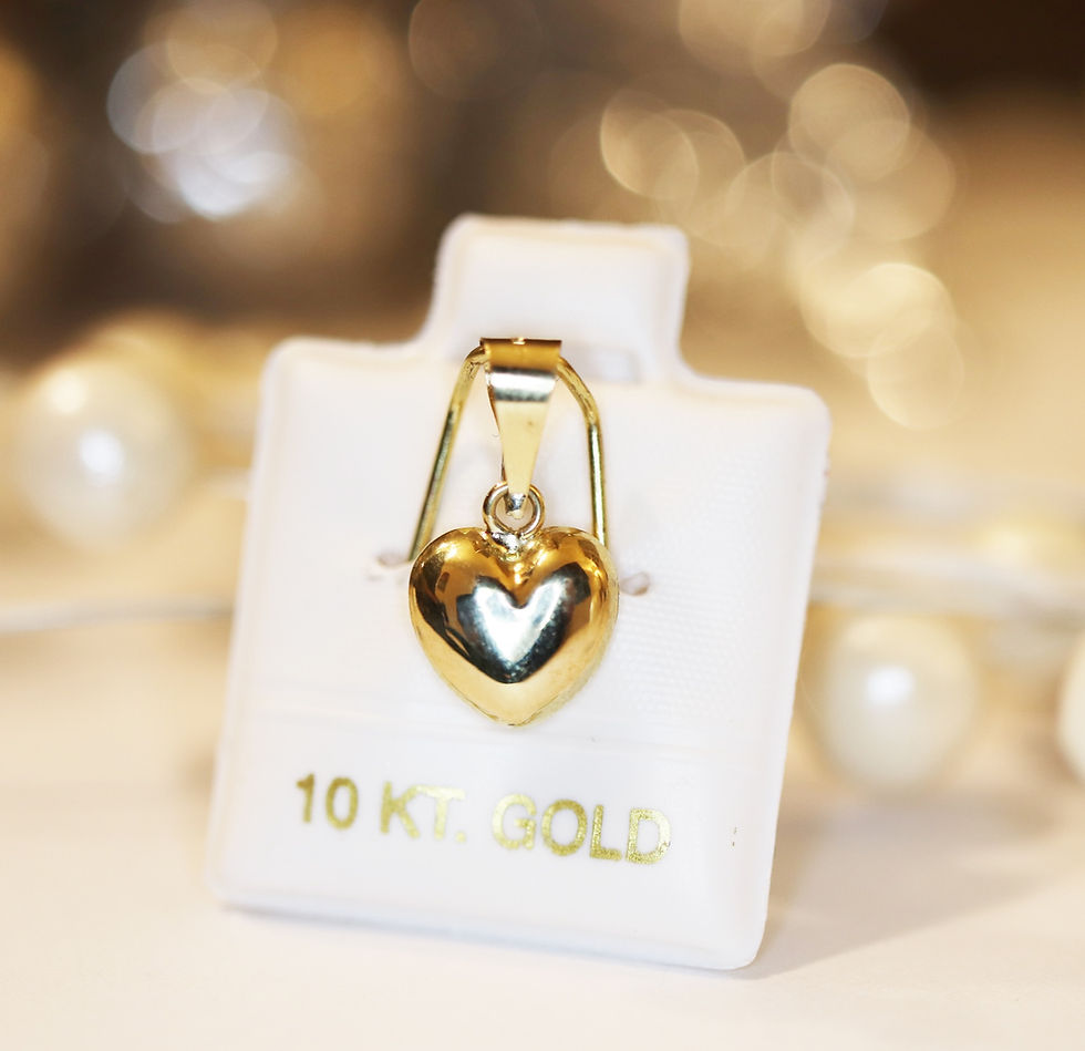 BORDC1 Dije Oro 10K Corazón inflado