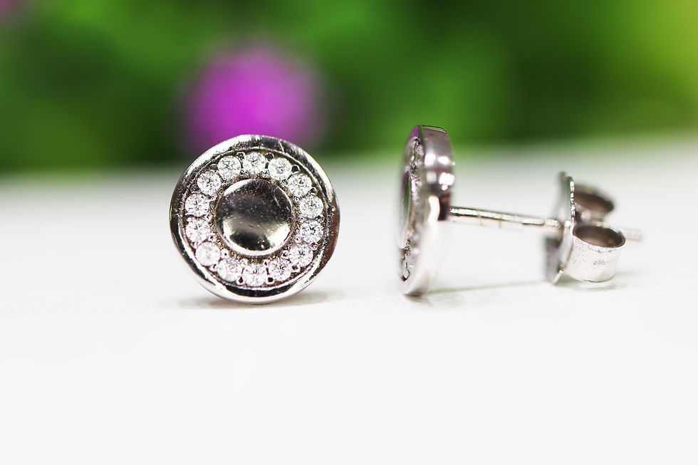 Miniatura: SE-0800 Aretes - Plata .925 con Baño de Rodio y Zirconias