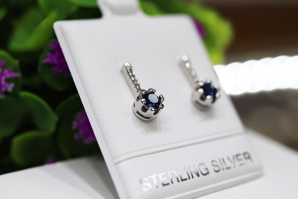 Miniatura: SE1EA53854 Aretes Cz Azul Plata .925 con Baño de Rodio y Zirconias