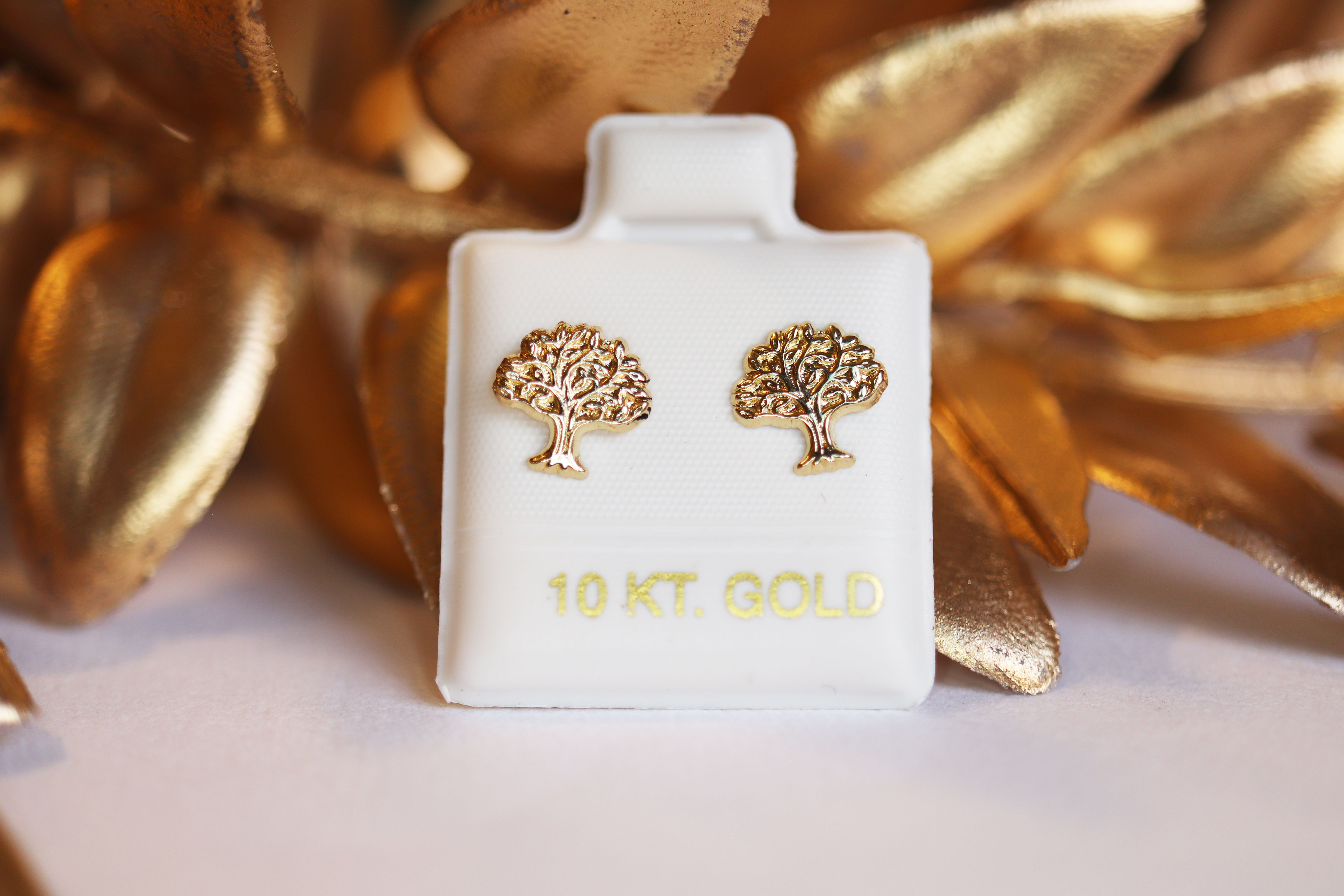 BOC278 Broquel Oro 10k Arbol de la vida