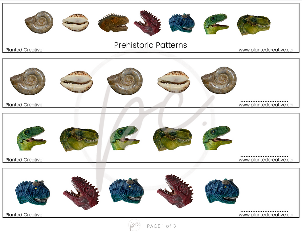Prehistoric Patterns PRINTABLE