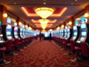 Inside a casino showcasing various games and vibrant atmosphere