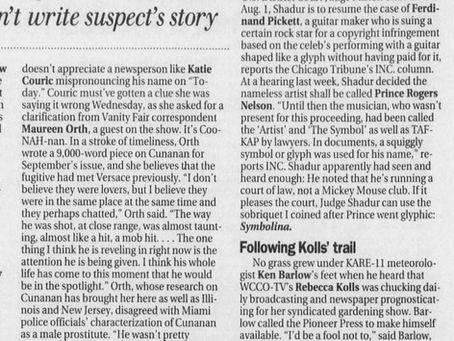 Prince (July 17, 1997) No Symbols in Court – Star Tribune, USA.