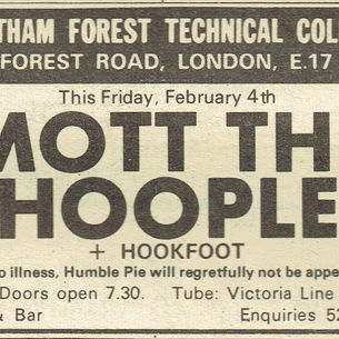 Mott The Hoople: "Waltham Forest" Advert (1972)