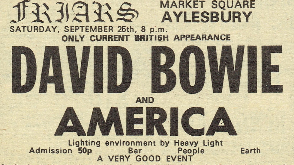 đź“°David Bowie's Legendary 1971 Concert at Friars Aylesbury