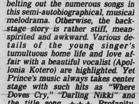 Prince (May 25, 1985) Purple Rain Movie Review - Post-Bulletin