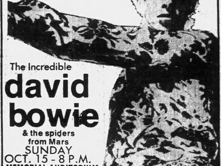 David Bowie (October 3, 1972) – “For The First Time In America!” Concert Advert - The Kansas City Star