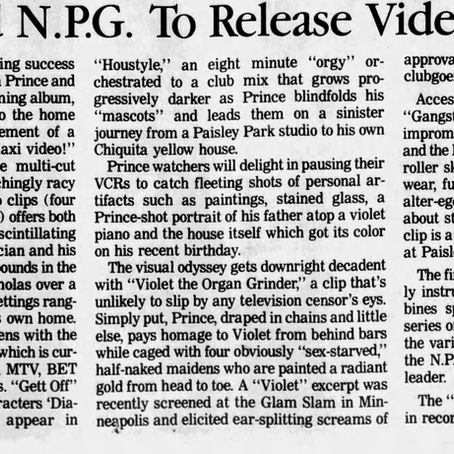 Prince (September 4, 1991) – “Prince and N.P.G. to Release Video Collection” Feature – New Pittsburgh Courier