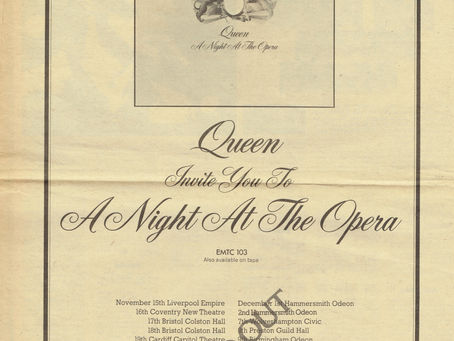Queen: "A Night at the Opera (Sold Out)" Advert (1975)
