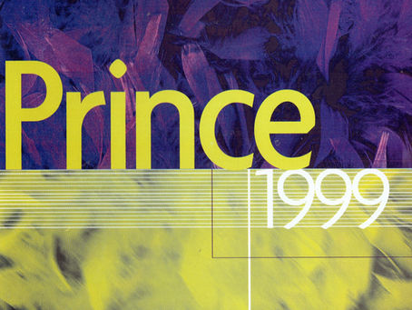 Cover art featuring bold yellow “Prince” lettering above stylised “1999” text on a purple‑textured background.