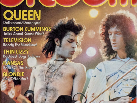 Queen (May 1977) Freddie Mercury & Brian May – Creem Magazine Cover