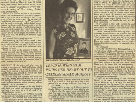 David Bowie: "A Mothers Anguish" Article (1975)