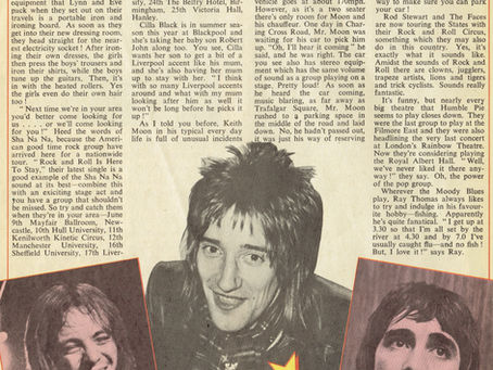 Valentine Magazine (June 3, 1972) “Eye Spy” – Fan Gossip Page