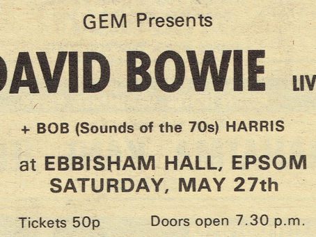 David Bowie: GEM Presents Ebbisham Hall May 27, 1972