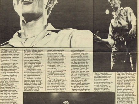 David Bowie (June 24, 1978) “Bowie: two hours and ten minutes of excellence” – NME (UK)