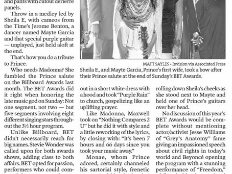 Prince (June 27, 2016) "Prince Tributes Take Over Sunday’s BET Awards" – Star Tribune
