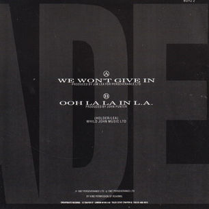 We Won't Give In Single UK (1987)