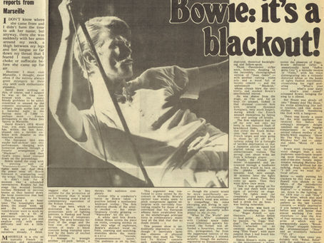 David Bowie (June 3, 1978) “Bowie: it’s a blackout!” – Feature – Melody Maker (UK)