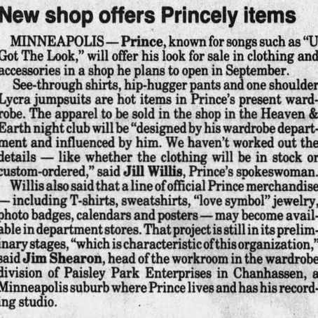 Prince (July 12, 1990) – St. Cloud Times, Minnesota.