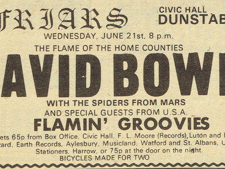 David Bowie (June 10, 1972) “David Bowie with The Spiders From Mars” – UK Press Advert (Friars Civic Hall)