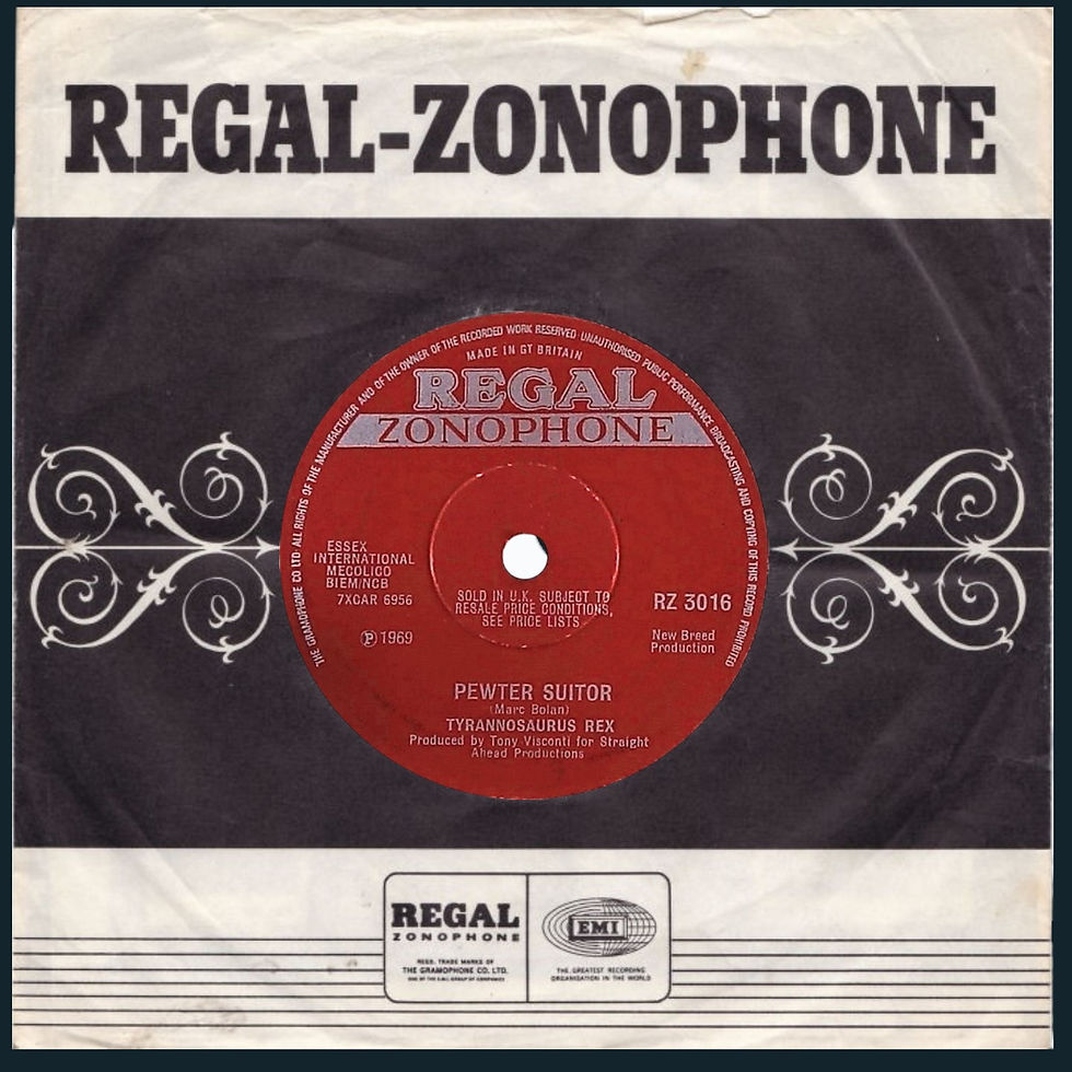 Tyrannosaurus Rex (January 17, 1969) “Pewter Suitor” / “War Lord Of The Royal Crocodiles” – Single 7" UK