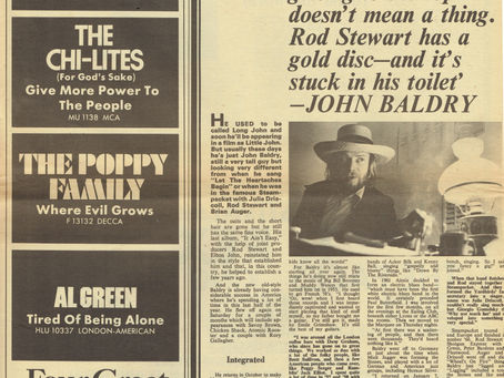 Long John Baldry: "Long Lost John" Article (1971)