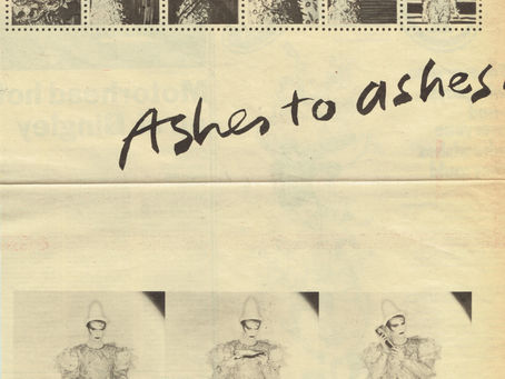 David Bowie: "Ashes To Ashes - 3 Individual Sleeves" Single Advert (1980)