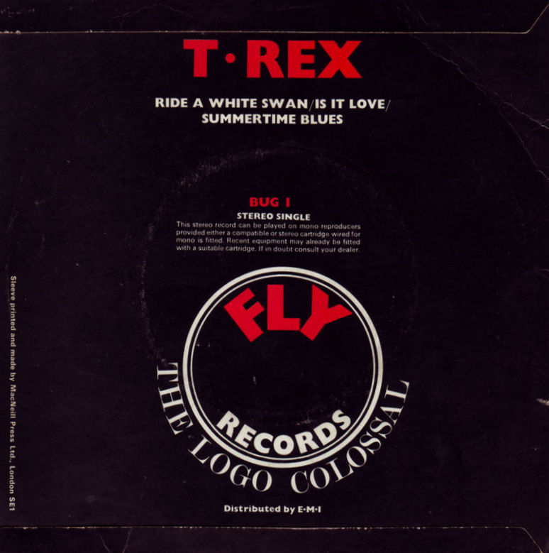 "Ride a White Swan" UK Picture Sleeve Back