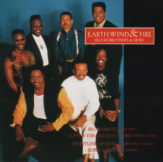 Japanese CD single for Earth, Wind & Fire’s Blood Brothers, notable for including the exclusive long version of “Super Hero
