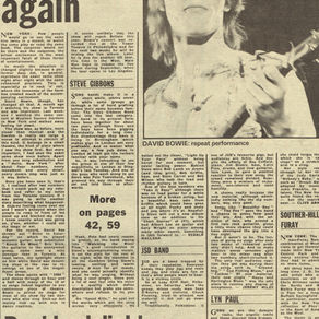 David Bowie: "Bowie The Same Again" Article (1974)