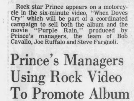 Prince (June 10, 1984) – Anderson Independent-Mail – Purple Rain Promotion with “When Doves Cry” Video