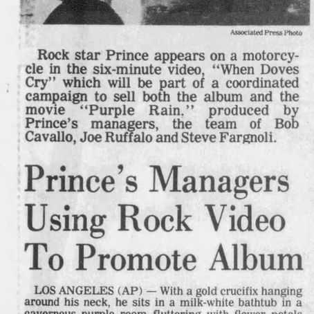 Prince (June 10, 1984) – Anderson Independent-Mail – Purple Rain Promotion with “When Doves Cry” Video