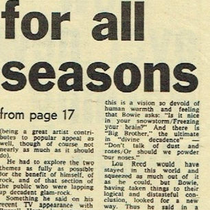 David Bowie: "Beauty Before Outrage" Feature (1976)