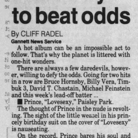 Prince (May 28, 1988) “Hornsby, Prince try to beat odds” – St. Cloud Times (US)