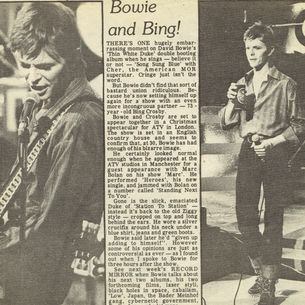 David Bowie: "Bowie and Bing!" Article (1977)
