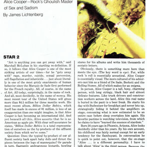 Alice Cooper Group: "Alice Through the Looking Glass" Feature (1973)  