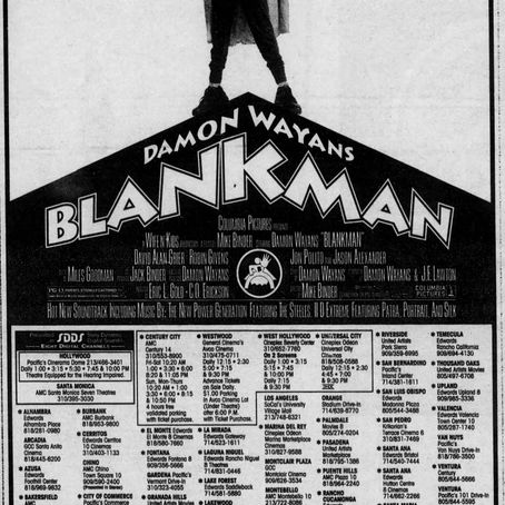 New Power Generation (August 28, 1994) – “Blankman” Soundtrack Advertisement – The Los Angeles Times