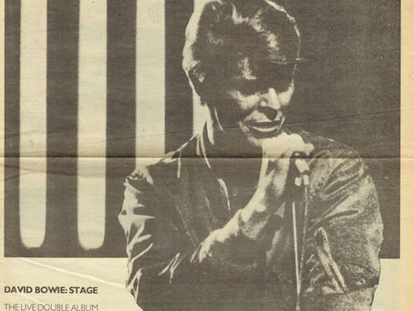 David Bowie (September 30, 1978) – “Stage” Advert - New Musical Express (NME)