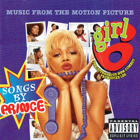 Cover art for Girl 6 (1996), the Spike Lee soundtrack featuring Prince, Vanity 6, The Family, and the New Power Generation.